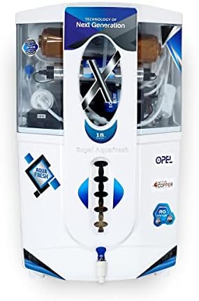 ROYAL AQUAFRESH Opal 18L RO+UV+TDS+ 14 Layer Electric Water Purifier Active Copper Fully Automatic RO Water Purifier For Home and Office (BIS Certified) (1 Year Warranty On Motor & SMPS)