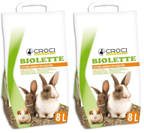 Croci Biolette - Lettiera ecologica 8 litri, lettiera pellet, naturale