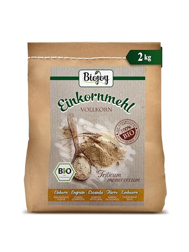 Biojoy Harina de Escanda Integral Ecológica (2 kg), Granos de Escanda molidas (Triticum monococcum)