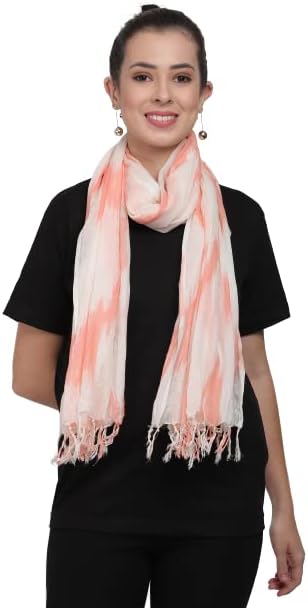 Cashmere Craft100% Pure Cotton Pink Printed Scarf Stole Dupatta1COMRPN6