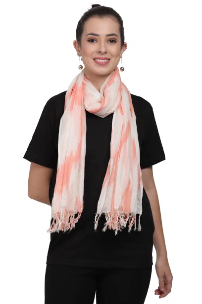 Cashmere Craft100% Pure Cotton Pink Printed Scarf Stole Dupatta1COMRPN6