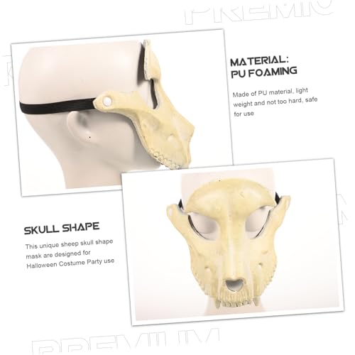 Masque de déguisement crâne de mouton en mousse PU légère - 7