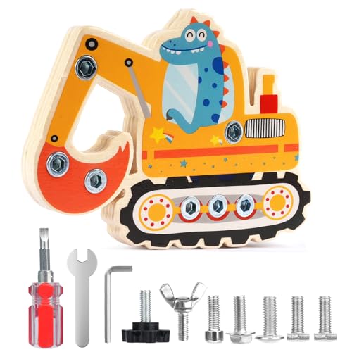 Hopton Montessori Schraubbrett, Dinosaurier Bagger Spielzeug Ab 3 Jahre,...