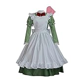 通用 New Cosplay Costume for APH Axis Powers Hetalia Hungary Maid Dress Women for Halloween (Custom-Made, Green)