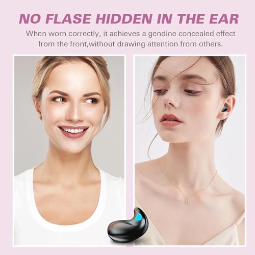 Invisible Sleep Wireless Earphone IPX5 Waterproof Pink Wireless Thin Invisible Sleep Earbuds for Side Sleepers Sleep Ear Buds Smallest Tiny Small Mini Discreet Earbud for Sleeping Invisible Headphones by Xmenha - Used condition - Image 3