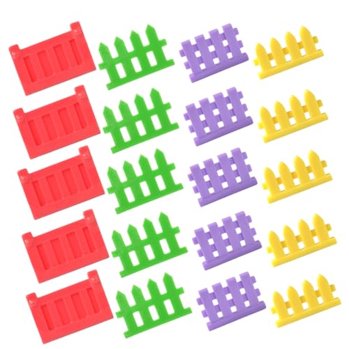 Vaguelly 24pièces Mini Clôtures Décoratives Résine pour Mini Et Maisons De Poupées Accessoires De Réalistes pour Décoration