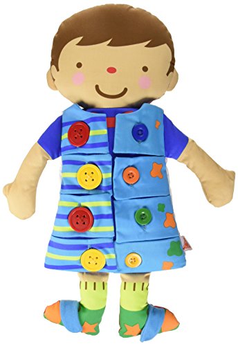 K's Kids - Poupée réversible 2 en 1 pour s'entraîner avec différents boutons, fermetures éclair et cordons (TYTT21011)