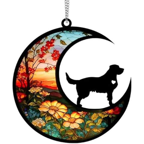 Allhercom Suncatcher Dog Memorial Gifts for Loss of Dog, Dog Remembrance Gift for Dog Lovers, Pet Loss Sympathy Gift, Puppy Adult Dog Bereavement Gift (Golden Retriever, 6“) Cover