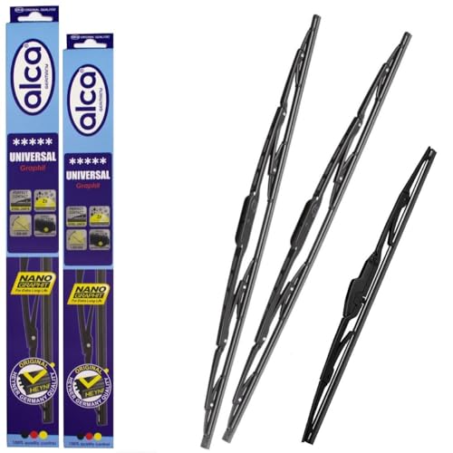 Fits Daihatsu Sirion 2005-onwards Alca Germany Universal Windscreen Wiper Blades Front Rear Classic 20"16"14" AU2016H14ARC