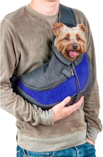 Bolsa Mochila Canguru Transversal para Transporte de Pet - Tecido Respirável, Alça Ajustável e Bolso