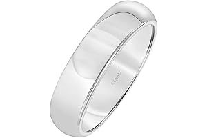 Cobalt Classic High Dome, High Polish Wedding Band