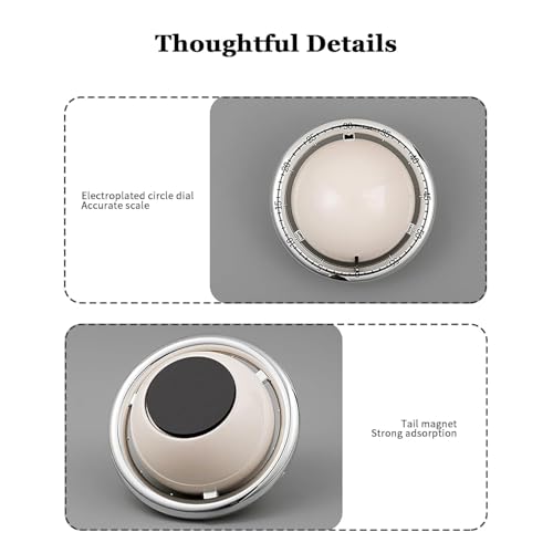 Image of Mechanical Digital Kitchen Timers, Visual timers Large, 1 /5 /10 /30 /60 Minutes Magnetic Countdown Count up Timer for Classroom Cooking Fitness Baking Studying Teaching, Easy for Kids and Seniors