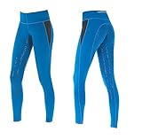  Kerbl Covalliero Riding Tights „Emporia“ Modell 2018, Ganzbesatz Stretch Reithose für Damen und Kinder in Blau oder Grau (36, Navy-Blau)