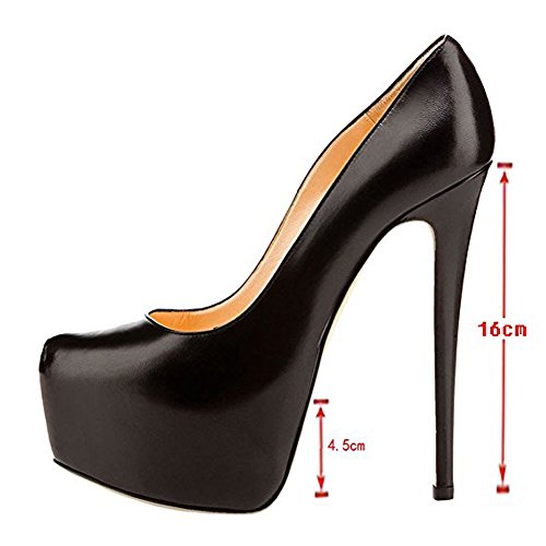 Women's High Heel Platform Round Closed Toe Dress Pump Shoes2