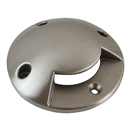 Spot de sol Alfa-K einbahnig avec cache en acier brossé pour balisage de jardin