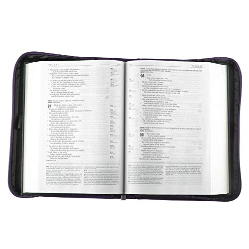 Christian Art Gifts Women's Fashion Bible Cover I Can Do All Things Philippians 4:13, Purple Floral Faux Leather, Medium #TOP5