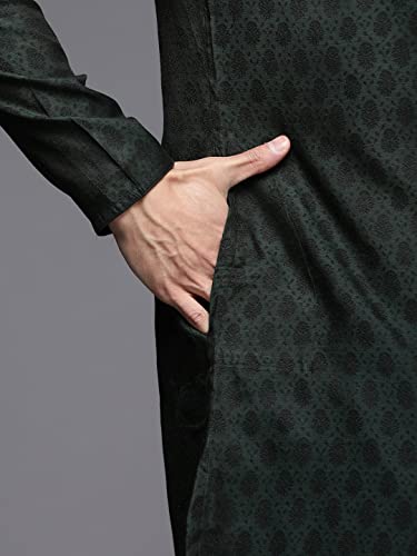 Kurta Manyavar ensemble complet avec 2 pyjamas jacquard confort - 4