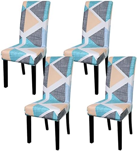 LiveGo Velvet Dining Chair Covers Set of 4, 6 Stretch Removable Washable Dining Chair Slipcover Super Soft Protector for Seat Covers for Wedding Party Dining Room Home Decor (Emerald, Pack of 6)