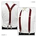 PAPA LEGGENDA Suspenders for Men Wine Red with 4 Strong Metal Clips for Formal and Casual Wear Durable Fashion Accessory for Mature Style Ideal for Trousers and Suits