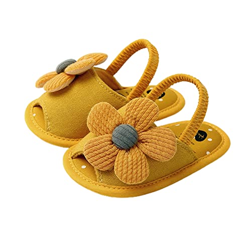 Honrane 1 Pair Baby Sandals Good Breathability Sunflower Good Breathability Colorful Baby Girl Sandals Compatible with Outdoor Activities Yellow L