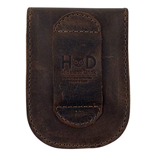 Hide & Drink, Holster Pouch Handmade From Full Grain Leather - Durable Waist Bag For Coins, Change, Headphones, Personal Items, Hardware - Conveniently Attaches To Belt, Snap Closure - Bourbon Brown #TOP1