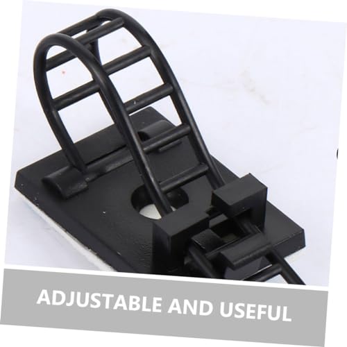 DOITOOL 25 piezas Clips adhesivos para gestión de cables, sujetadores de cables, envolturas de cables, atadores de escritorio de oficina miniatura 4
