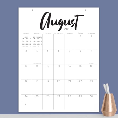 tf publishing july 2025 - june 2026 large art poster wall calendar with premium paper tear-off sheets - 12 month academic year desk or hanging office calendar for schedules - 17 in x 22 in