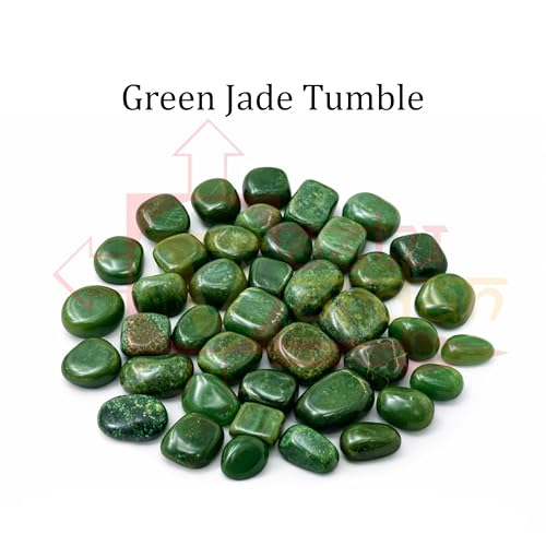 Image of Crystal Green Zade Tumble Stone | 50 gm Tumbled Gemstones | Reiki Healing Stones | Home Decor Pebbles | Aquarium Gravel | Garden & Table Decor