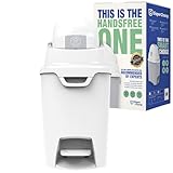DIAPER CHAMP - Geruchsloser Windeleimer - HANDSFREE standard - Normale Müllbeutel - Pedaleimer - Weiß