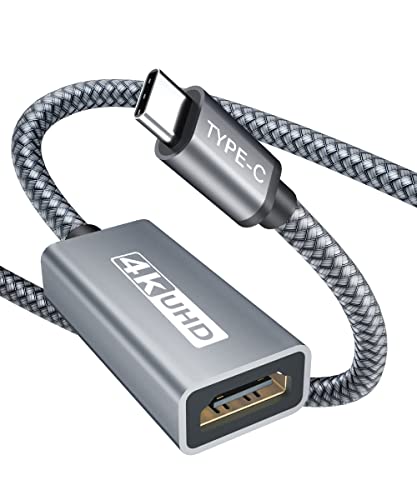 Câble USB C vers HDMI 2 m (4 K @ 60 Hz), câble USB de type C vers HDMI 2.0 (compatible Thunderbolt 3) pour MacBook Pro 2019/2018/2017, MacBook Air, iPad Pro, Surface Book 2, Samsung S10, etc Cover