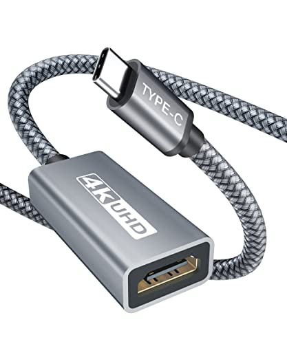 2M USB C auf HDMI Adapter 4K@60Hz, AkoaDa USB Type-C zu HDMI Buchse Adapter, [Thunderbolt 3 kompatibel] auf HDMI Adapter, HDMI auf USB-C Adapter für MacBook Pro, Air, iPad Pro Samsung Galaxy S21 usw