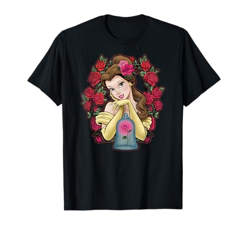 Disney Beauty and The Beast Belle Roses Graphic T-Shirt T-Shirt