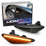 iJDMTOY Smoked Lens Amber Full LED Front Side Marker Light Kit For 2016-up Mazda MX-5, 2009-2012 Mazda RX-8, Powered by 36-SMD LED, Replace OEM Sidemarker Lamps