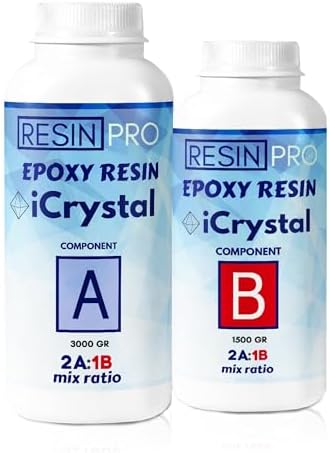 ŻYWICA EPOKSYDOWA ICRYSTAL 4,5 KG: Idealna do tworzenia biżuterii, River Table i dzieł artystycznych - Certyfikat nietoksyczności - Pomoc techniczna w języku polskim