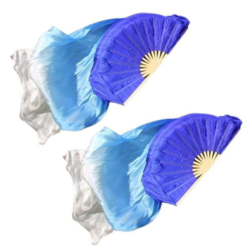 Voiles d'éventails danse du ventre 180 cm en soie fluide et structure pliable