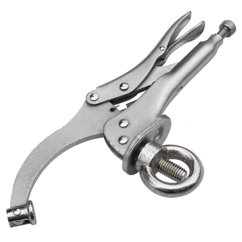 Image of BEAZOOM Locking Drill Press Clamp 9 Inch, for Heavy Duty Carbon Steel Vice Woodworking, Fits for Most Drill Press Table Slots, Silver