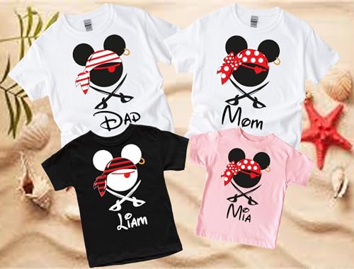 Custom Family Cruise Shirts 2025 Pirate Shirts Family Matching Cruise Shirts Caribbean Tshirt Pirates Tshirt for Summer Cruise Tshirt3
