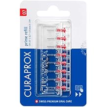Curaprox Interdental Brush Refills CPS 07 Prime ISO Size 1, Red | Ultra-Fine Filaments for Effective Cleaning of Tight Gaps | 8-Pack | Swiss Made | English Packaging