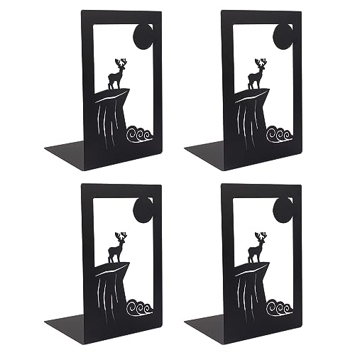 Sujetalibros de metal para libros, soportes decorativos para libros, organizadores de escritorio para niños para suministros escolares