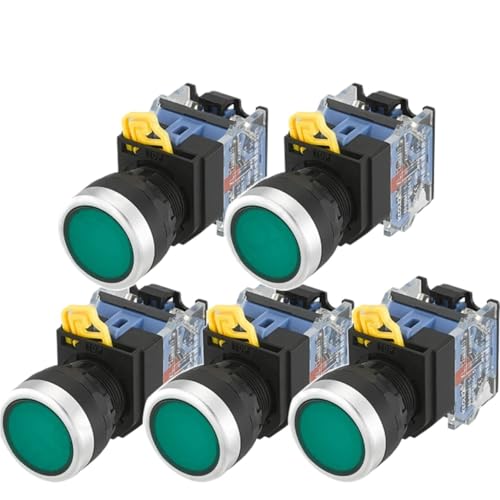 Pulsador de enclavamiento 22mm LA38A-11BN con bornes de plata duraderos