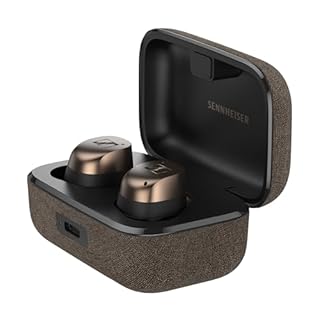 Sennheiser MOMENTUM True Wireless 4 Smart Earbuds con Bluetooth 5.4, suono cristallino, design confortevole, durata della batteria di 30 ore, ANC adattivo, LE Audio e Auracast - Rame nero