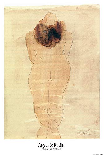 1art1 Auguste Rodin Poster Femme À Genoux Affiche Murale 91x61 cm
