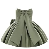IADOER Girl Flower Design Dress Sleeveless Flower Design Princess Wedding Dress for Toddler and Baby Girl Green