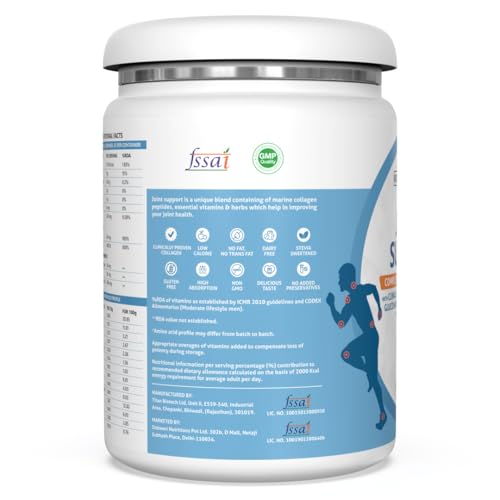 Image of Nature's Island Joint Support Supplement with Marine Collagen, Glucosamine, Boswellia, Hadjod, Vitamin D3 & C for Cartilage, Bone & Joint Wellness | 250g (Mango)