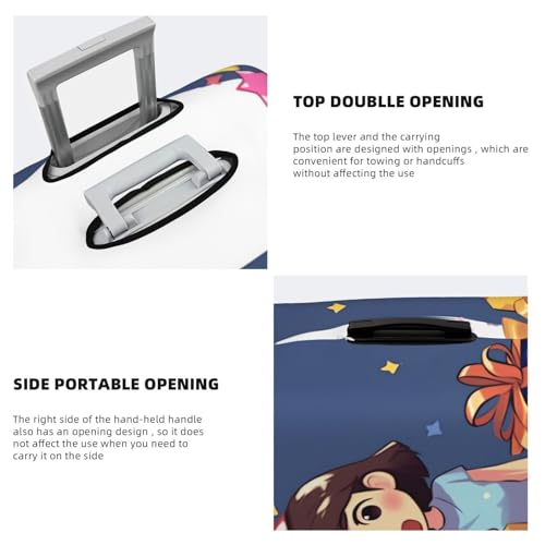 Travel Luggage Cover Cartoon birthday gift Suitcase Protector Elastic Washable Stretch Suitcase Protector Anti-Scratch Travel Suitcase Cover Fit 18-32 Inch Luggage4