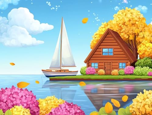 Pintar por numeros adultos sin saber dibujar kit de lienzo de velero DIY