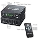 eSynic 4x1 Toslink Switch Digital Optical SPDIF Audio Switcher Box with IR Remote Control Aluminum Alloy Material Supports PCM2.0 DTS AC3 - with 6.6ft Optical Cable