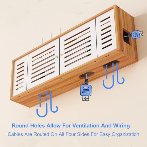 Caja de enrutador WiFi for montaje en pared con gabinete de almacenamiento para oficina 7