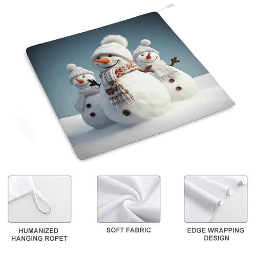 Serviette décorative bonhomme de neige douce pour bain - 5