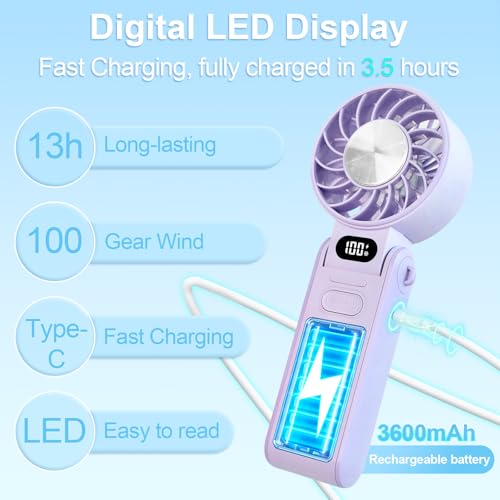 Ventilador personal de mano para refrescarse con batería de 15 horas 5